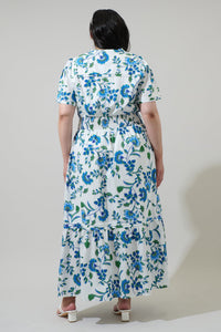 Samara Floral Belraj Poplin Maxi Dress Curve