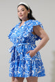 Magee Floral Ruffle Mini Dress Curve