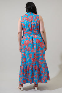 Ripon Floral Cileah Collared Maxi Dress Curve