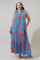 Ripon Floral Cileah Collared Maxi Dress Curve