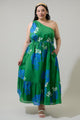 Hemmi Floral Elya One Shoulder Maxi Dress Curve