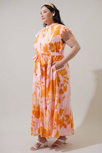 Lenira Floral Riah Button Down Maxi Dress Curve