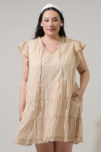 Dream State Striped Yodi Shift Mini Dress Curve