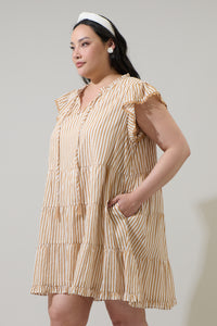 Dream State Striped Yodi Shift Mini Dress Curve