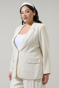 Candida Fitted Notch Lapel Blazer Curve