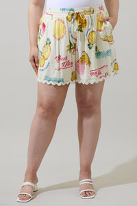 Zion Paradise Halle Drawstring Shorts Curve