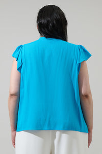 Everly Split Neck Top Curve