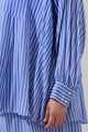 Elise Striped Boyfriend Button Down Shirt Curve