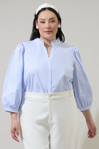 Somer Striped Ima Button Up Top Curve