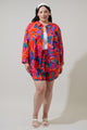 Kahlia Tropics Aya Button Down Shirt Curve