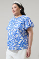 Shia Floral Avy Button Down Top Curve