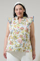 Pany Floral Rayen Ruffle Top Curve