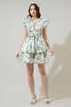 Bria Floral Marisol Tiered Mini Dress