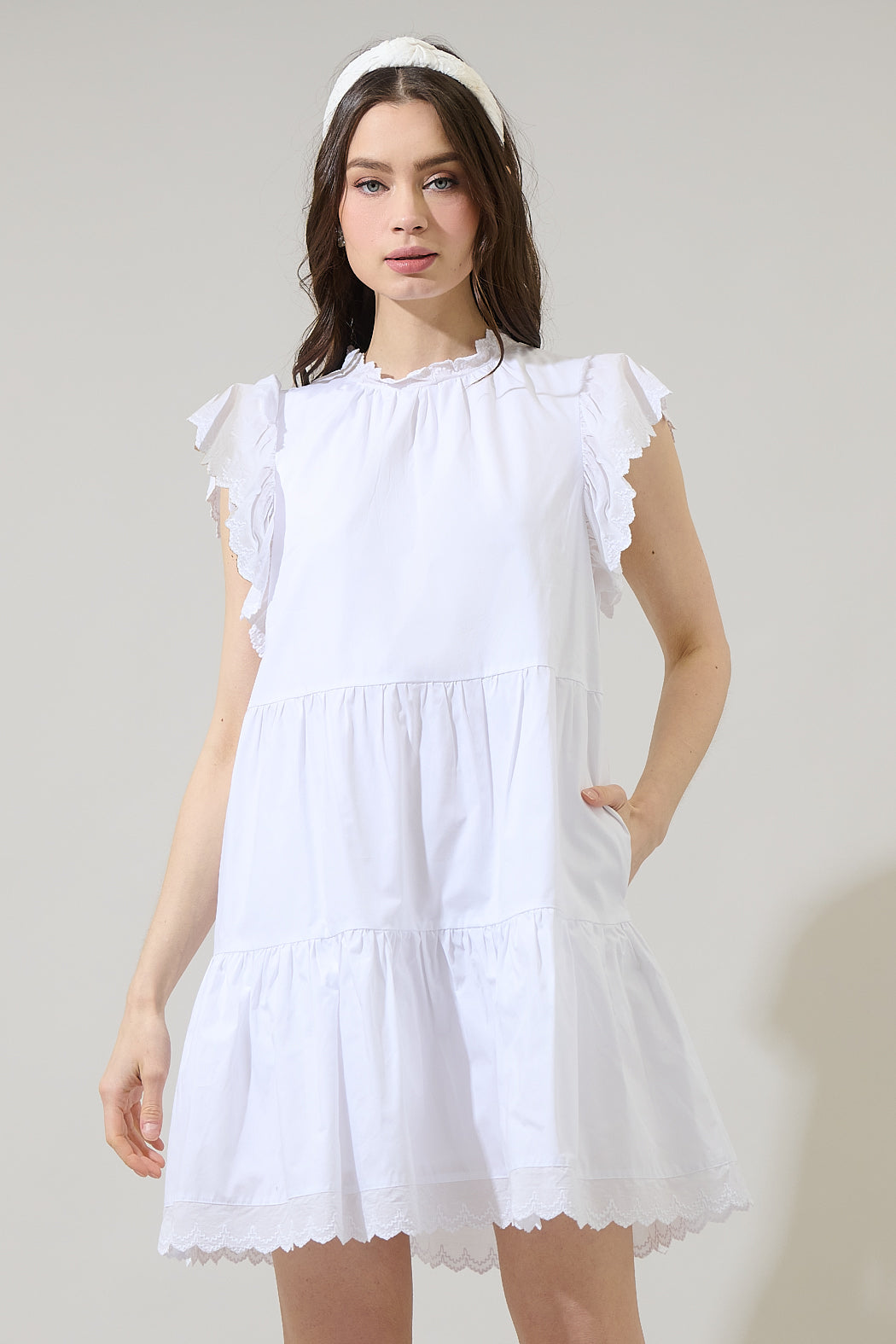 mini shift dress formal Nola Mini Shift Dress White / XL by Sugarlips