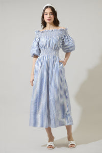 Maisy Striped Magna Town Midi Dress