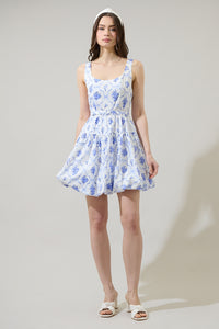 Nia Floral Drea Bubble Mini Dress