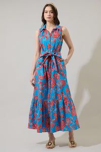 Ripon Floral Cileah Collared Maxi Dress