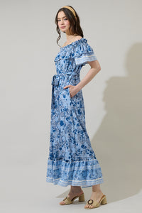 Aiza Floral Tonya Off the Shoulder Maxi Dress