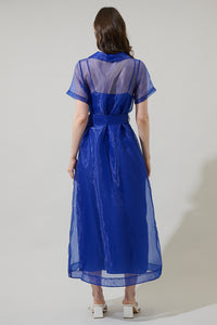 Emerie Organza Button Down Maxi Dress