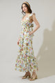 Pany Floral Mawar Ruffle Maxi Dress