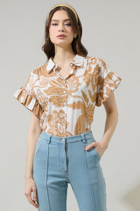 Nadya Floral Ina Button Up Top