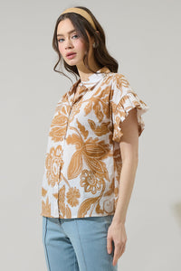 Nadya Floral Ina Button Up Top