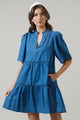 Manresa Dixie Split Neck Shift Dress