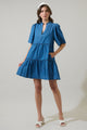 Manresa Dixie Split Neck Shift Dress