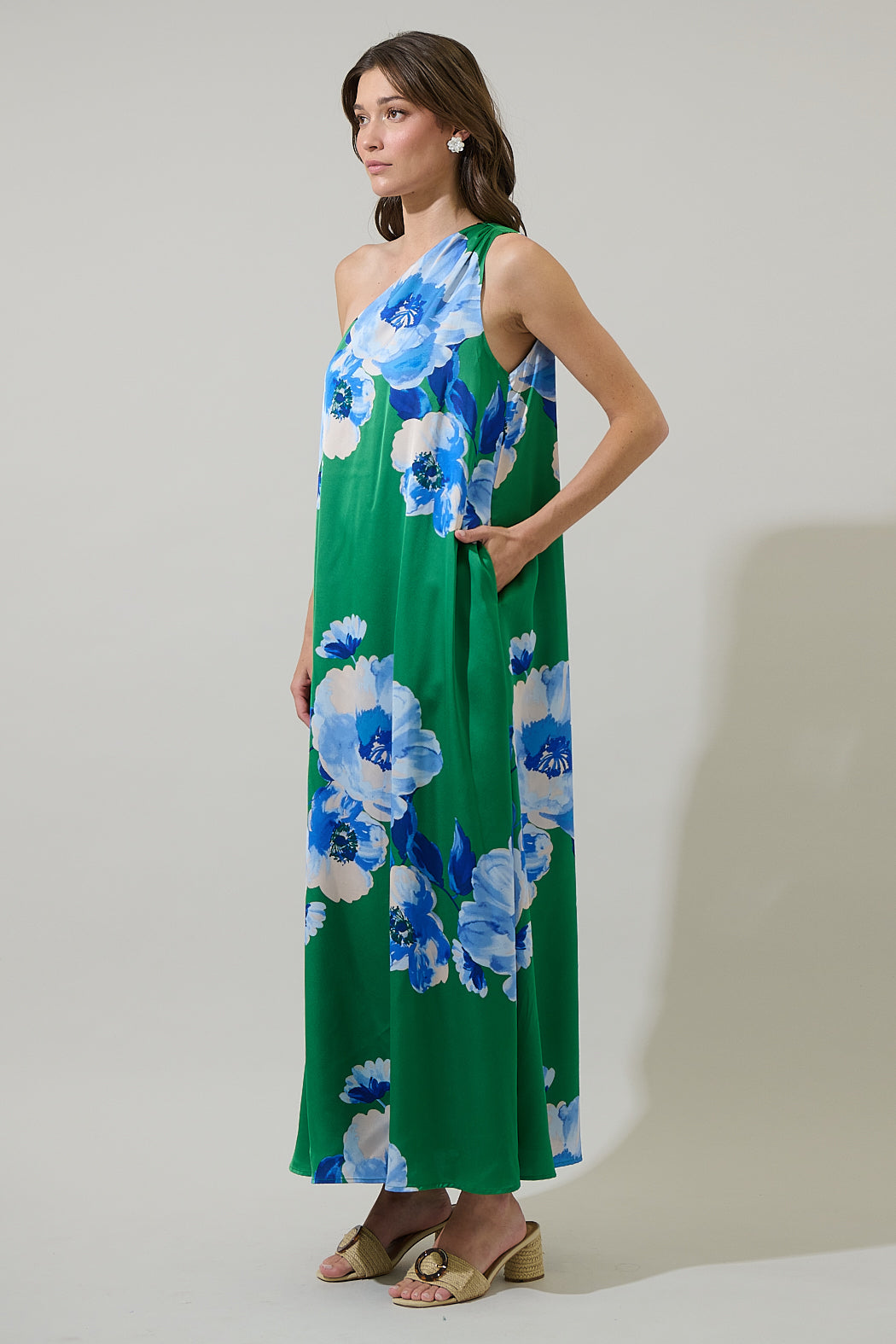 Glena Floral One Shoulder Maxi Dress Sugarlips Glena Floral One Shoulder Maxi Dress Sugarlips