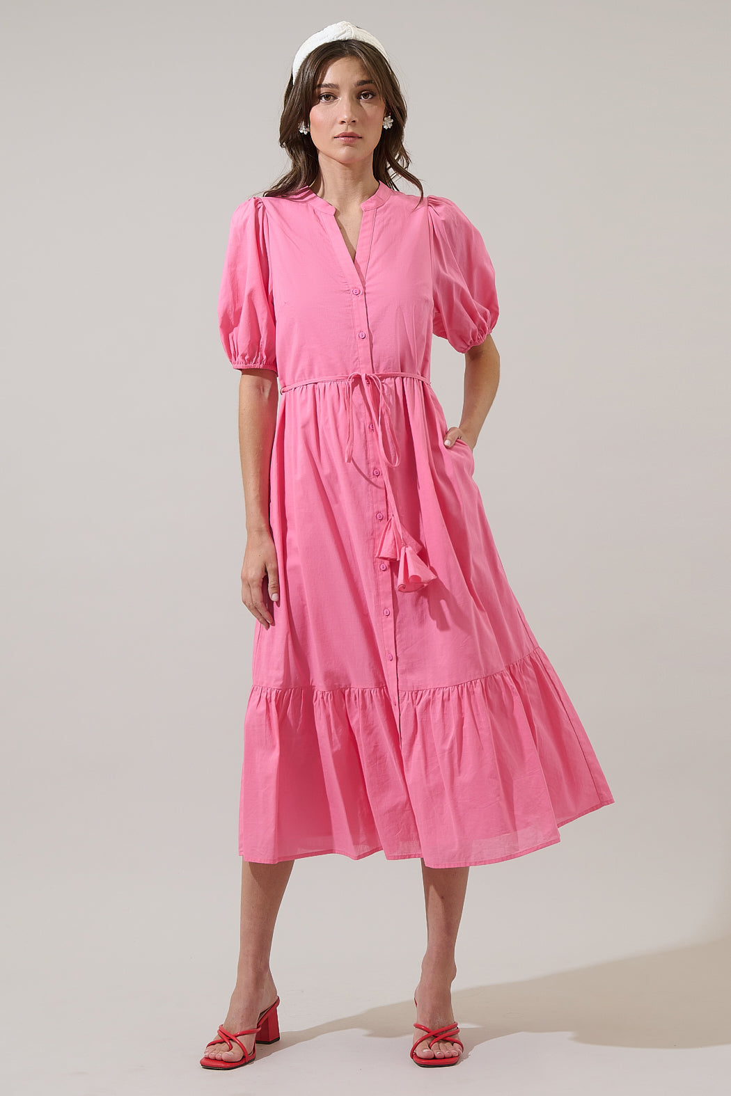 Beth Button Down Midi Dress
