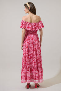 Aiza Floral Otis Off the Shoulder Maxi Dress