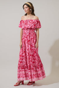 Aiza Floral Otis Off the Shoulder Maxi Dress