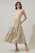 Valera Striped Trisha Tiered Midi Dress