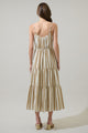 Valera Striped Trisha Tiered Midi Dress