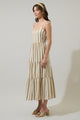 Valera Striped Trisha Tiered Midi Dress