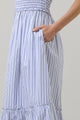 Suri Striped Viray Smocked Midi Dress