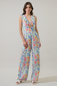 Ezia Garden Didion Sleeveless Surplice Jumpsuit