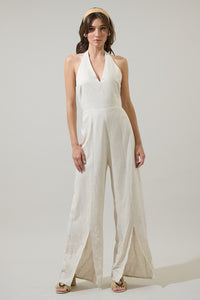 Mora Linen Halter Jumpsuit