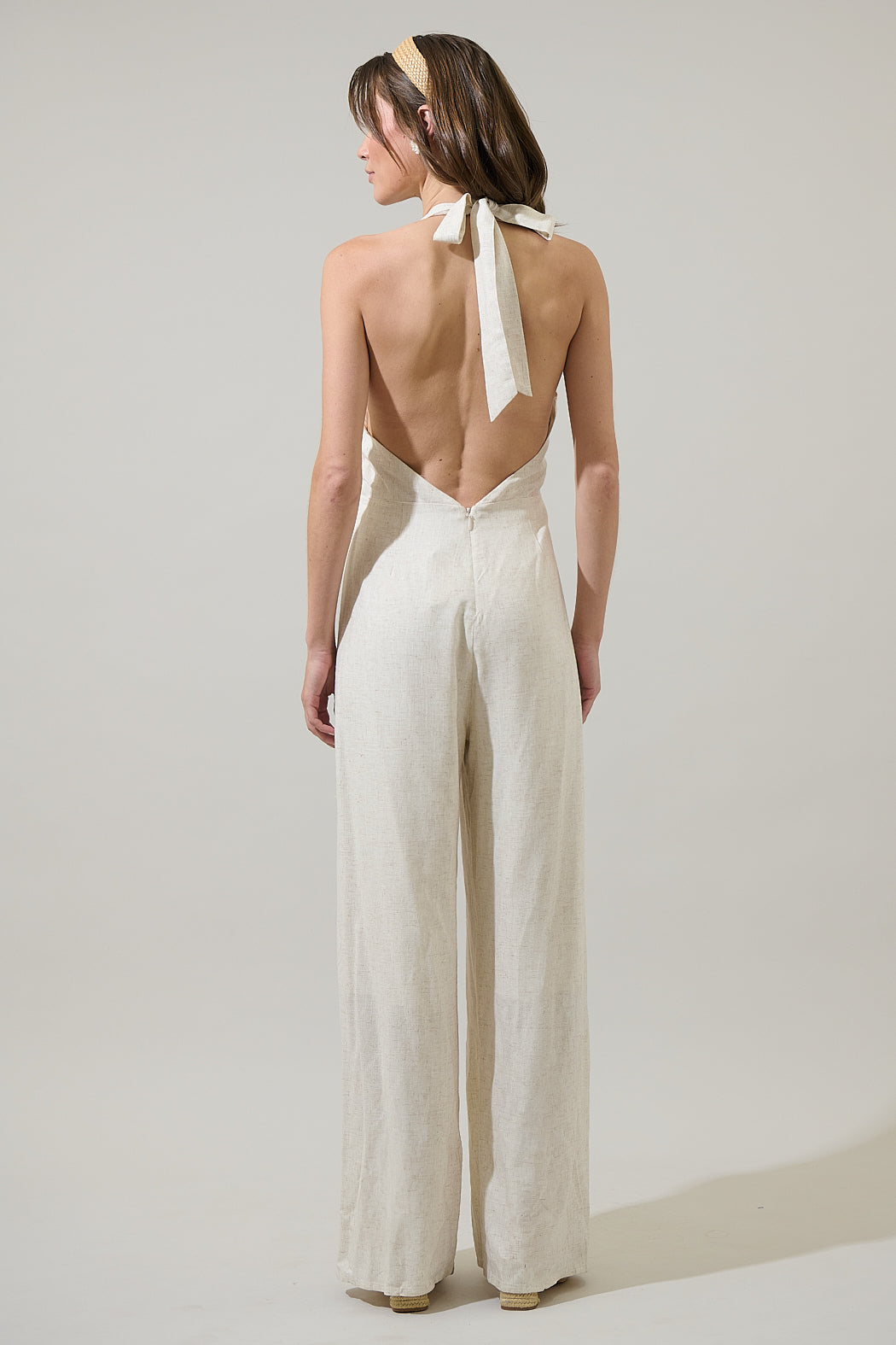 Mora Linen Halter Jumpsuit KELLY-GREEN / S by Sugarlips Mora Linen Halter Jumpsuit KELLY-GREEN / S by Sugarlips