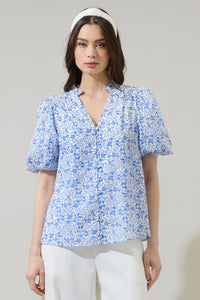 Maisie Floral Idara Button Down Top