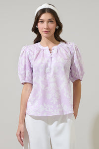 Emme Floral Zuri Smocked Top