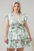 Bria Floral Marisol Tiered Mini Dress Curve