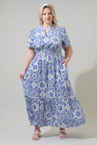 Arbor Tile Belraj Poplin Maxi Dress Curve