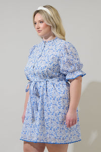 Maisie Floral Miana Button Up Mini Dress Curve