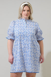 Maisie Floral Miana Button Up Mini Dress Curve