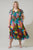 Novi Tropical Patte Tiered Midi Dress Curve