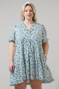 Hilo Floral Kara Shift Mini Dress Curve