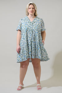 Hilo Floral Kara Shift Mini Dress Curve