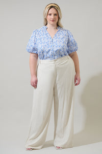 Maisie Floral Idara Button Down Top Curve