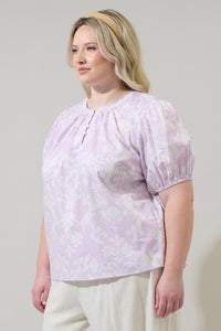 Emme Floral Zuri Smocked Top Curve